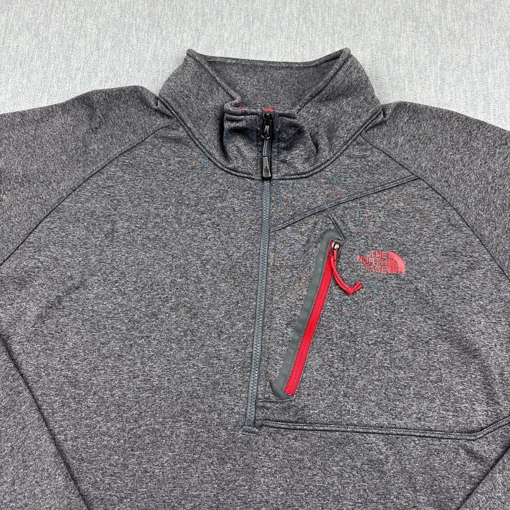 The North Face Men XL Gray Canyonlands Sweatshirt 1/4 Zip Pullover Hiking Jacket